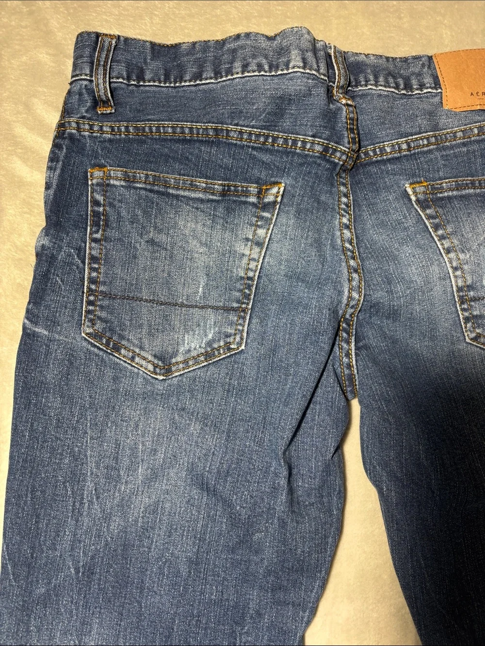 Aeropostale Men’s Skinny Jeans 31x32 Distressed Medium Wash Denim